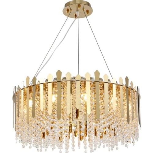 Modern Luxury Crystal Chandelier Lighting Fixture Contemporary Chandeliers Lamp Pendant Hanging Light for Home Restaurant Decor
