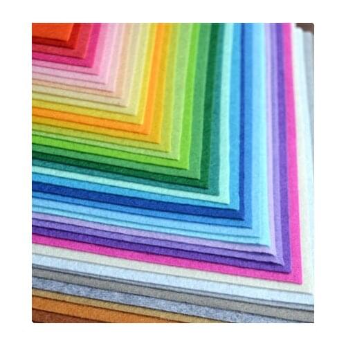 Speical Sales! 1mm Polyester Felt Fabric Cloth DIY Handmade Sewing Home Decoration Pattern Bundle Dolls Crafts 40 Colors 10x15cm