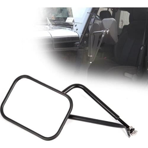 Jeep Mirrors JK JL Easy-Install Adventure Mirrors Improved Design. for All Jeep Wrangler. Quicker Install Door Hinge Mirror