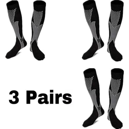 1/2/3/4/5/6 Pairs Wholesales Compression Socks 20-30 MmHg Soccer Football Stockings Fit Anti Fatigue Athletic Medical Nursing