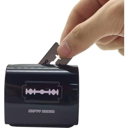 1PCS Scrap Blade Safety Storage Box Barber Shop Vintage Razor Stainless Steel Waste Can Disposable Tattoo Blades Disposal Boxs