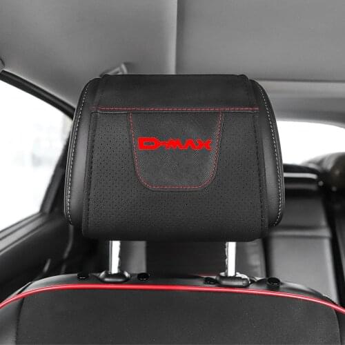1pc For Isuzu Dmax Car Headrest Protector Cover Pu Leather Car Headrest Cover Car Accessories