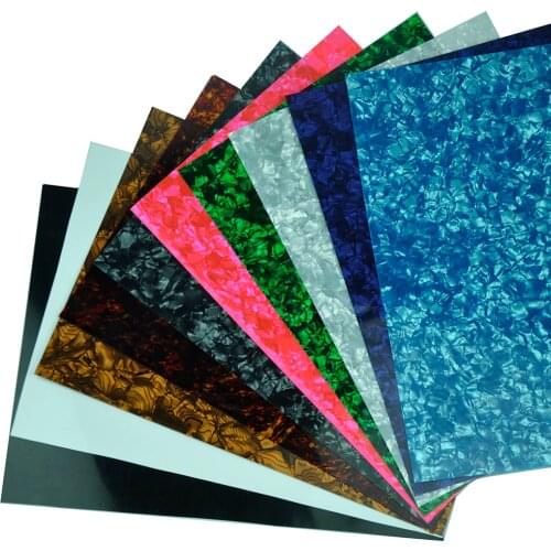 210mm x 297mm A4 Size Celluloid Sheet 0.46mm DIY Guitar Picks Pickguards Inlays Deco Multi Colors