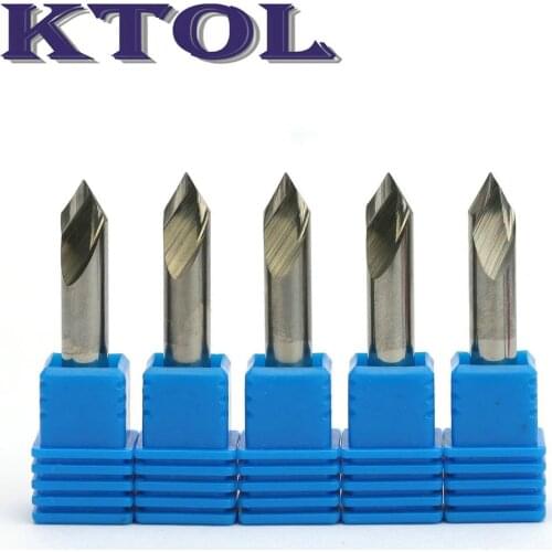 60 Degree 6MM Single Spiral Flute Endmill V Engraving PCB CNC Bits Solid Carbide Milling Tool Router Cutters for Aluminium Metal