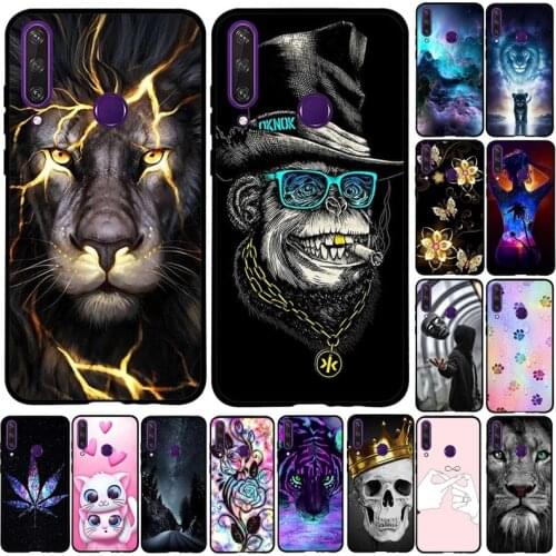 A For Huawei Y6P Case MED-LX9N Cover Silicone Bumper Soft TPU Back Cover Phone Case for Huawei Y6P MED-LX9N Y 6P 2020 Case Coque