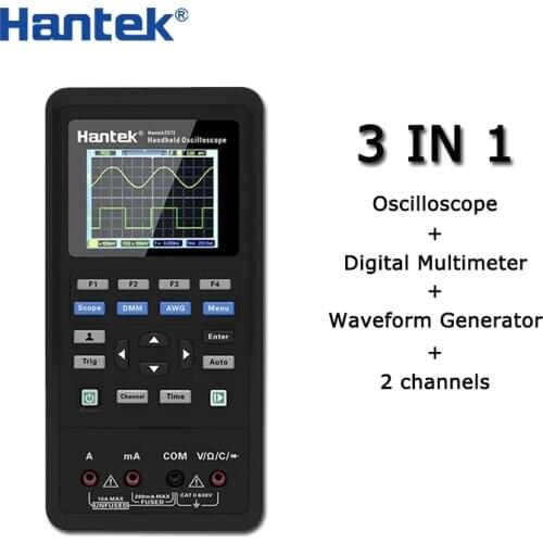Hantek 2C42 2C72 2D42 2D72 Digital Multimeter Handheld Oscilloscope Waveform Generator 3in1 USB 2 Channels Osciloscope Portable