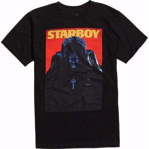 DEANS The Weeknd St.arboy TShirt Men Women Fashion TShirts Casual Crewneck Girl Tops Tee Black