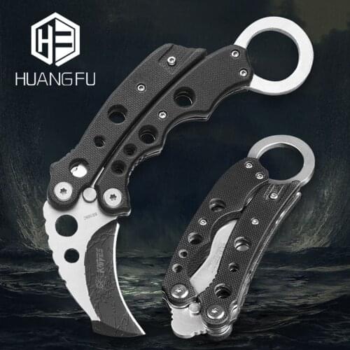 CSGO Karambit Knife Folding Knife Hiking Hunting Tactical Military Knife Outdoor Multi Survival Self-Saving Tool Men Gift