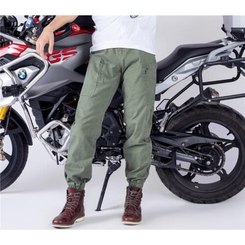 Four seasons new motorcycle overalls men and women stretch beam pants multi-pocket outdoor wear-resistant casual riding pants