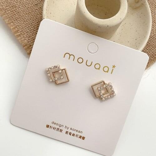 Korean pearls luxury personality stud minimalist clip on earrings statement studs earings earring jewelry for women earring