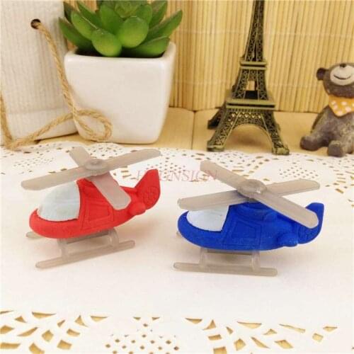 Creative cartoon helicopter eraser kindergarten pupils stationery school supplies