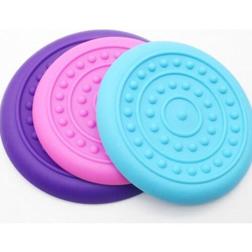 Round Knot Environmental Protection Silica Gel Soft Pet Flying Discs Dog Toys Saucer Big Or Small Dog Toys Pet Shop Dropshipping