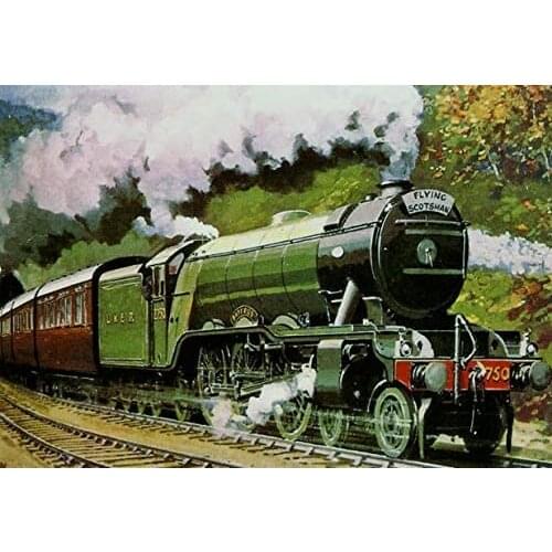 Flying Scotsman Steam Railway Train Motorbike Vintage Style Metal Advertising Wall Plaque Sign Or Framed Picture Frame