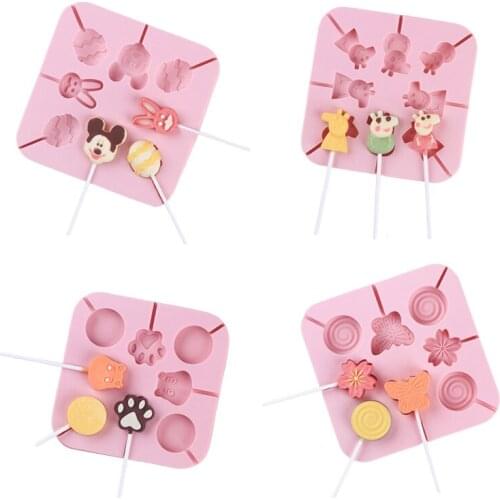 Meibum Food Grade Silicone Chocolate Lollipop Molds Jelly and Candy Moulds Birthday Cake Decorating Tools Kitchen Snack Bakeware