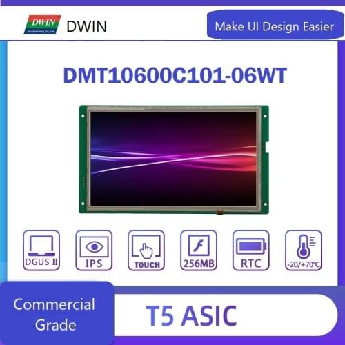 DWIN 10.1Inch Intelligent UART TFT LCD Display with control board+touch screen+software+program
