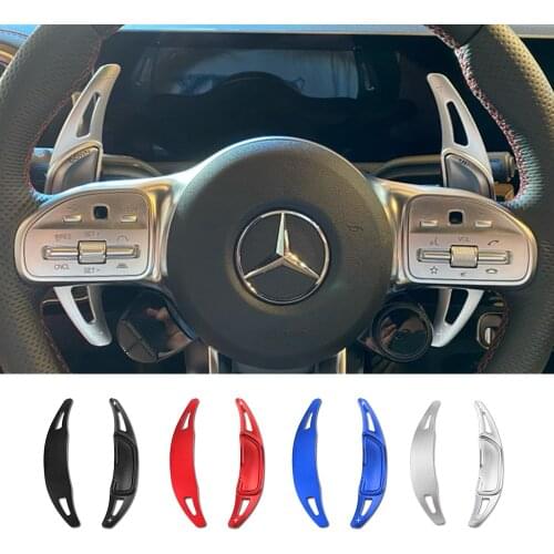 For Mercedes-Benz AMG GLC43 GLA45 GLA35 S65 GT Edition 50 GTR G63 GLE53 GLE63S Shift Paddles Extender Car Steering Wheel sticker
