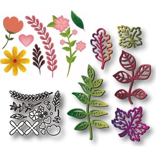 New photo album leaf flower metal cutting mold decoration background scrapbook greeting card Diy crafts blade punch template