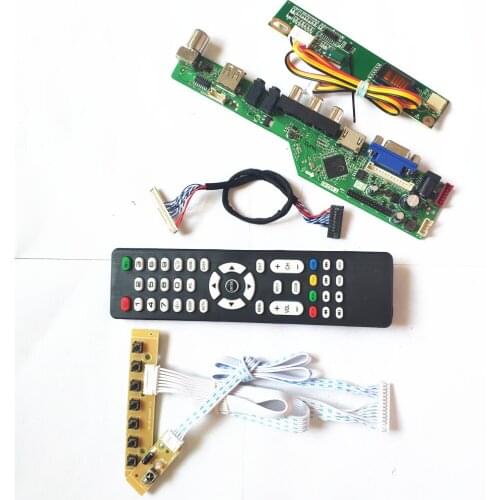 For LP154W01-TLA3/TLA6LCD 1CCFL 30Pin LVDS Remote+Inverter+keyboard T.V56 controller board VGA HDMI-Compatible AV USB