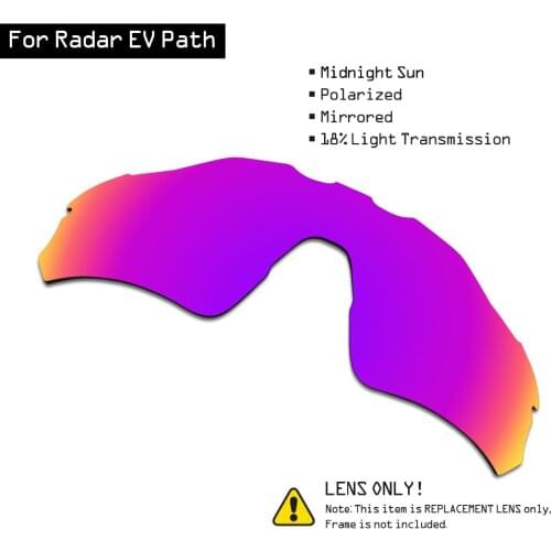 SmartVLT Polarized Sunglasses Replacement Lenses for Oakley Radar EV Path - Midnight Sun