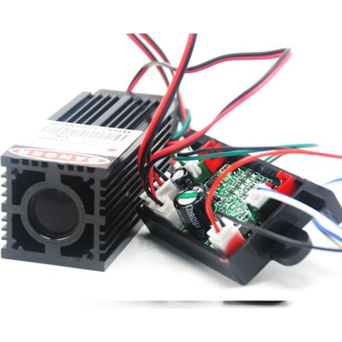 Industrial 12V Thick Beam 60mW-80mW 532nm Green Laser Dot Module w/TTL& Fan Cool