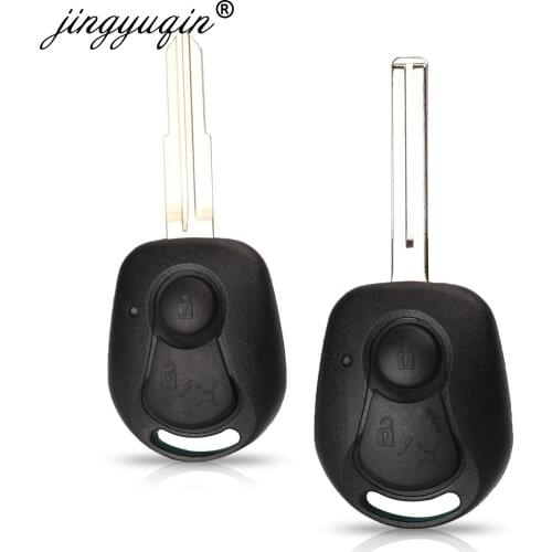 Jingyuqin 2 Buttons Remote Key Shell For Ssangyong ACTYON Kyron Rexton RX7 Uncut Blade Key Fob Cover Case Reolacement