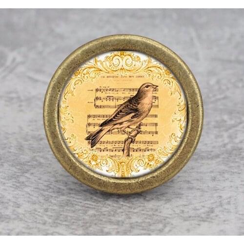 Retro Birds Knobs Drawer Dresser Knobs / Handmade Cupboard Pulls Handle Animal Kitchen Cabinet Knobs Furniture Hardware