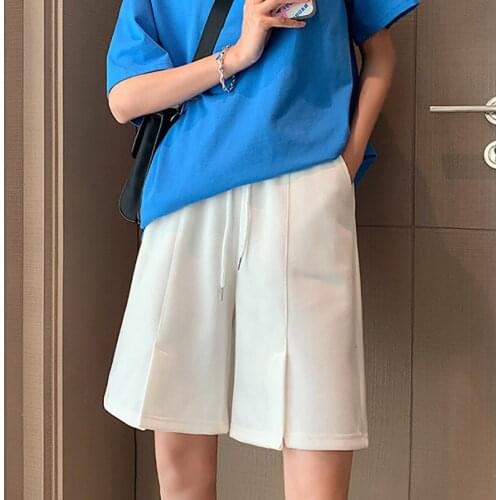 Pink Sports Shorts Womens Clothing 2021 New Summer Korean Fashionable Straight Loose High Waist All Match Ropa De Mujer