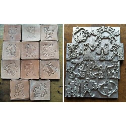 Leather special - 12 constellation pattern series mold Hand-work unique design leather working tools carving punches stamp craft