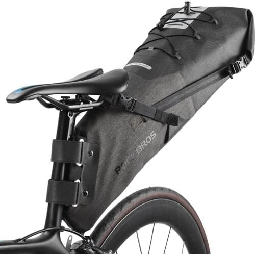 ROCKBROS Bicycle Saddle Bag Reflective Waterproof Bike Seat Bag 10-14L Large Capacity Cycling Saddle Bags MTB Trunk Tail Bags