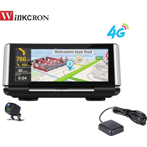 7 inch IPS 4G Android 8.1 GPS Navigation DVR Camera FHD 1080P Dual Lens Dash Camera Video Recorder WiFi App remote Monitoring