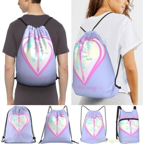 Magical Girl White Mage - Final Fantasy Xiv Thyrus Staff Men Travel Sports Gym Bag Women Drawstring Bags Sackpack Backpack