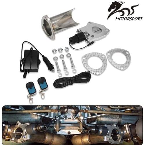 Stormcar 2.5/3 Inch Electric Stainless Exhaust Cutout With Remote Control With Be Cut Pipe Exhaust Cut Out Kit