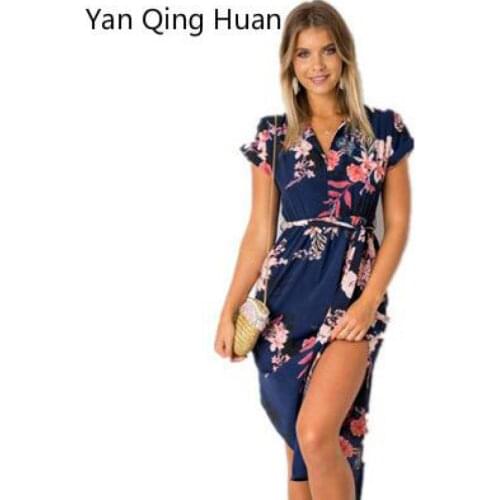 Офисные летние платья YANQINGHUAN China At AliExpress
