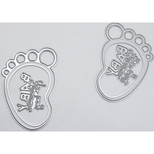 YLCD292 Baby Foot Metal Cutting Dies For Scrapbooking Stencils DIY Album Cards Decoration Embossing Folder Die Cutter Template