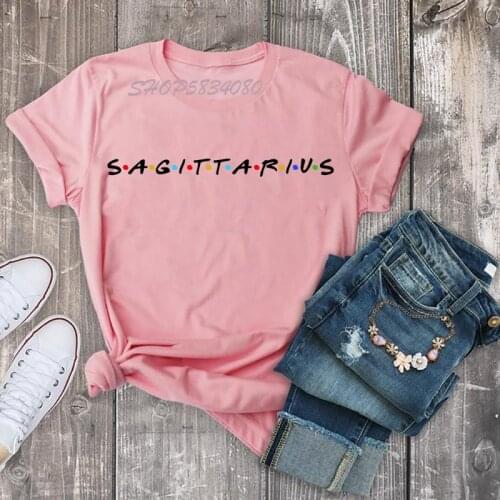 Fashion T-Shirt Twelve Constellations SAGITTARIUS Womens Harajuku T Shirt Short Sleeve Summer Tops for Women Shirts for Women