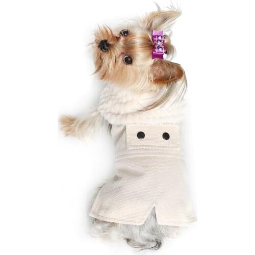 Winter Warm Dog Dresses Winter Button Decoration Princess Dress For Dogs 6072020 Pet Clothing Supplies S M L XL