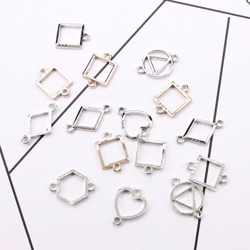 10pcs / lot 12*20mm Fashion Alloy Pendant with Bracelet Necklace Jewelry DIY earrings jewelry accessories