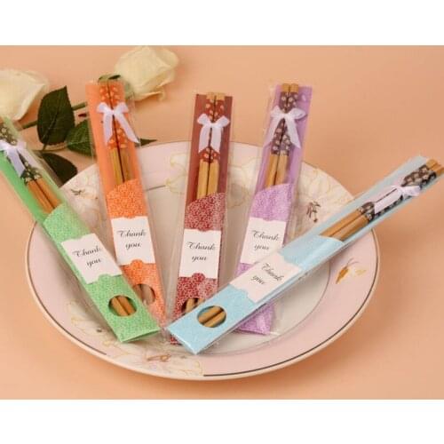 1000pairs/lot wedding gift souvenirs of natural bamboo chopstick sets favors, party return gifts for guest ZA5423