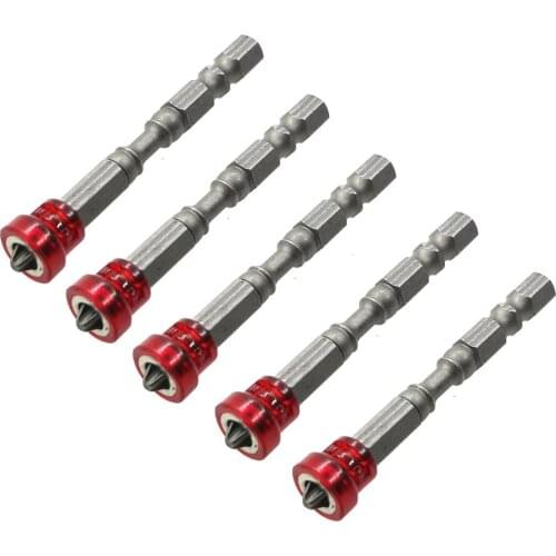 50pcs PH2 S2 Alloy Single Head Magnetic Screwdriver Bits Anti-Slip 1/4 Inch Hex Electric Cross Head Repair Screwdrivers Set