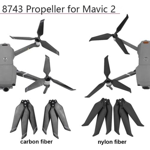 8743 Propeller Carbon Fiber 3 Leaf Paddle Drone Replacement Quick Release 3-Blades Props for DJI Mavic 2 Pro Zoom