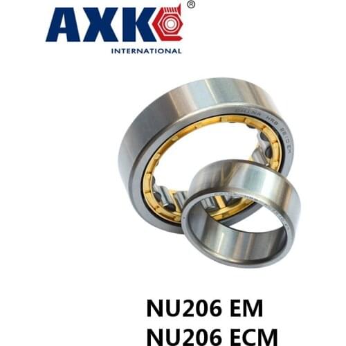 Axk Gcr15 Nu206 Em Or Nu206 Ecm (30x62x16mm)brass Cage Cylindrical Roller Bearings Abec-1,p0