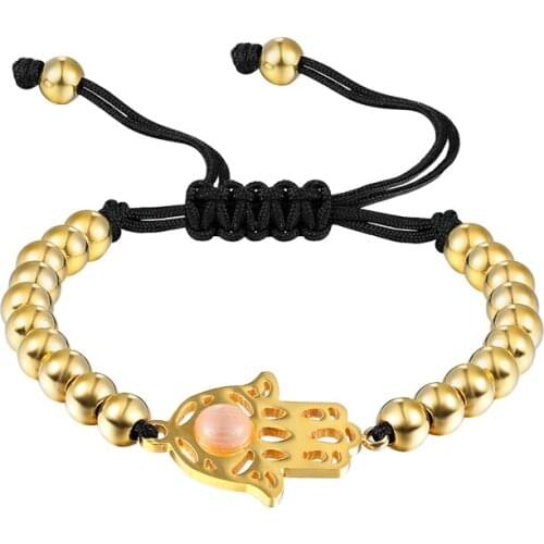 New Adjustable Size Evil Eye Beads Bracelet Stainless Steel 3 Color High Quality Bracelets For Women Jewelry Pulseras Wholesale