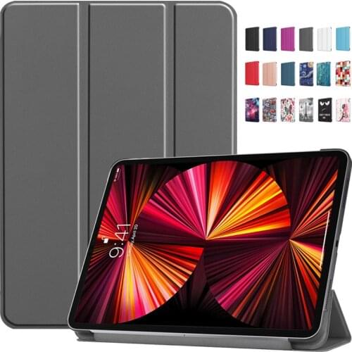 For Funda iPad Pro 11 2021 Case PU Leather Folding Stand Hard PC Back Magnetic Case for iPad Pro 11 inch 2021 2020 2018 Coque