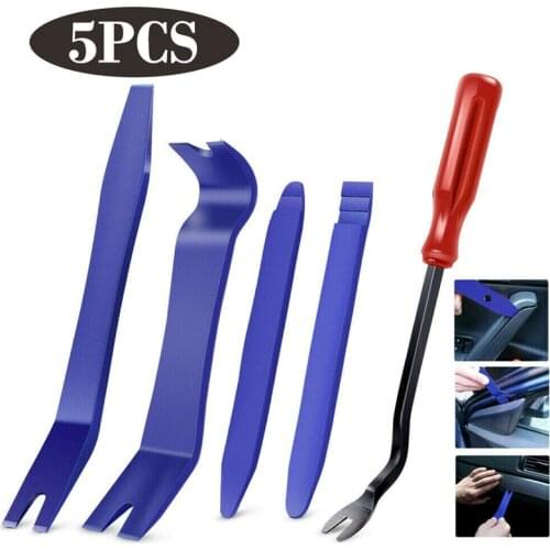 5pcs/set Car Repair Tool Auto Dent Puller Removal Installer Radio Portable Mechanics Automobile Spotter Body Pry Tools