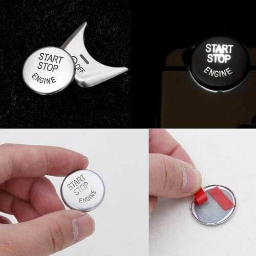 For BMW 5 series G30 530li 540li 528li 2018 2pcs ABS Chrome Car Interior ENGINE START STOP switch button Cover
