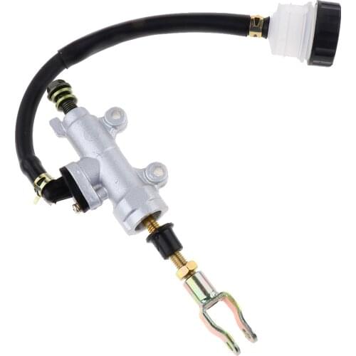 Motorcycle Rear Brake Master Cylinder Pump with Fluid Reservoir for 50-250cc Scooter Dirt Quad ATV Bike