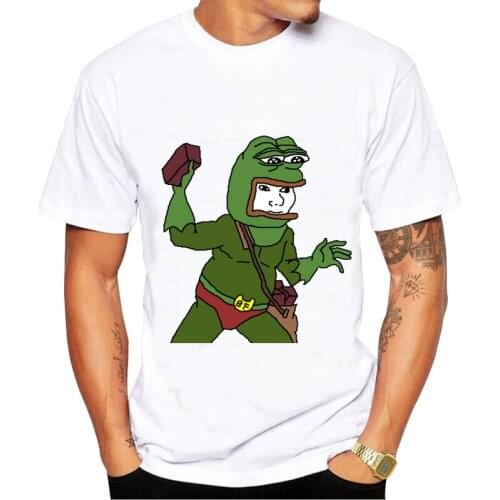 Sad Frog mens t-shirt top men casual 2021 plus size top tees t-shirt hip hop harajuku plus size