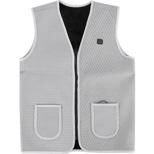 Men Autumn Winter Smart Heating Cotton Vest USB Infrared Electric Heating Vest Women Outdoor Flexible Thermal Winter Warm Jacket