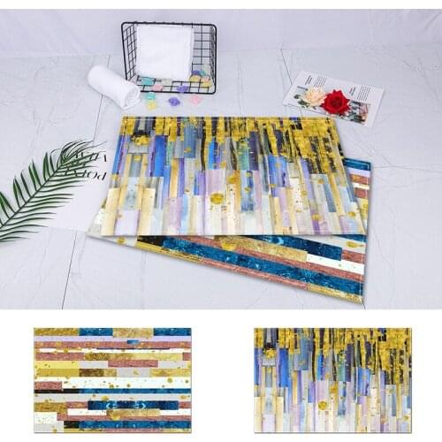 Geometric Printed Outdoor Carpet Polyester Entrance Door Mat Anti-slip Floor Carpet for Child Bedroom and Kitchen Durable Carpet