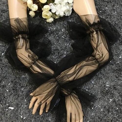 Bride Pink Gloves Long Lace Gloves Black Red Champagne Burgundy Fingerless Gant Mariage Femme Glove for Prom Evening Party Dress